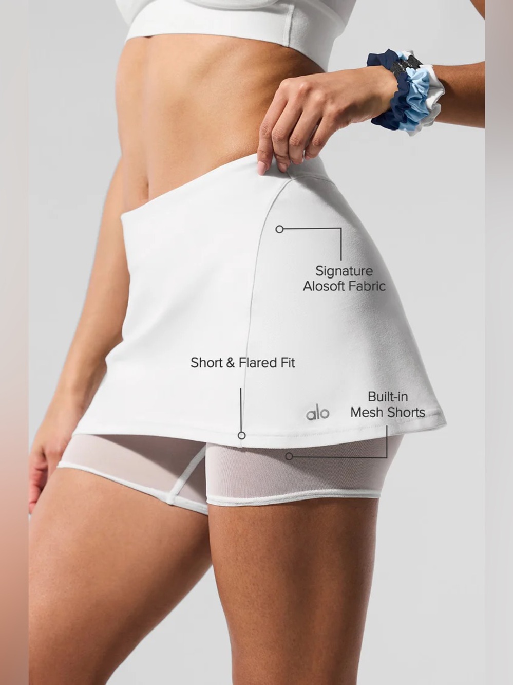 Alo Serve it Up Skirt White Size XS